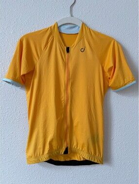 Velocio Signature Short Sleeve Cycling Jersey Yellow Size Small Sporty Bike